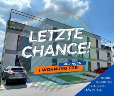 Neubau Erstbezug – schicke 3 ZKB Wohnung mit Terrasse und Gartenanteil