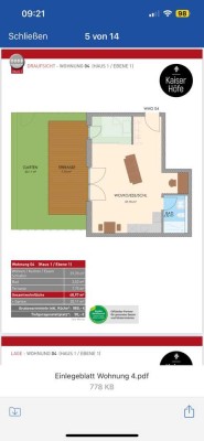 Schöne 1-Raum-Wohnung mit EBK und Balkon in Pfaffenhofen an der Ilm