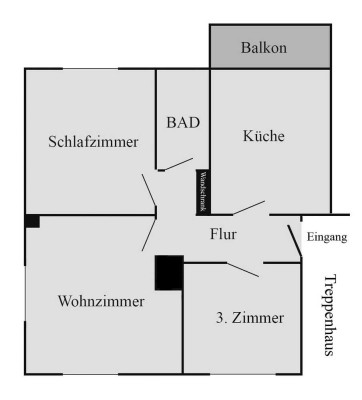 Preiswerte 3-Zimmer-Wohnung mit Balkon in Bochum