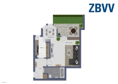 Nachmieter/in für Singlewohnung mit eigener Terrasse gesucht !