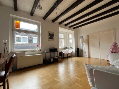 Ungewöhnliche Eigentumswohnung in DO Innenstadt-West mit Kamin + Dachterrasse