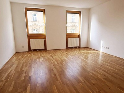 MOSSBACHERGASSE, sonnige 63 m² Neubau mit 12 m² Loggia/Terrasse, Wohnküche, 1 Zimmer, Wannenbad, Parketten, 3. Liftstock