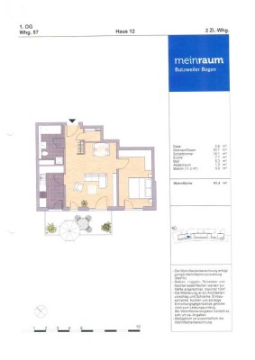 Neuwertige, teilmöblierte 2-Zimmer-Wohnung in Köln Ossendorf