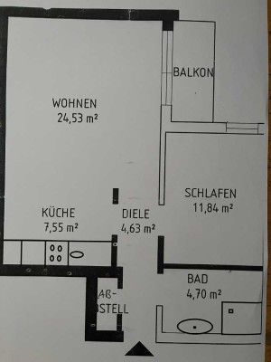 Gepflegte 2-Zimmer-Wohnung mit Balkon und EBK in Hochheim am Main