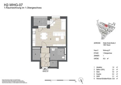 Grünviertel Quartier | Gemütliche Singlewohnung mit Balkon und Einbauküche