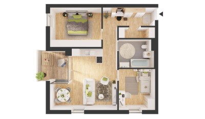 3-Zimmer Hochparterre Neubau-Wohnung mit Balkon (W07)