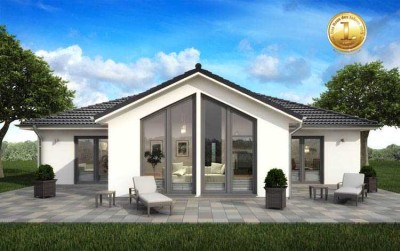 EXKLUSIVER BUNGALOW KATHEDRALDECKE - KFW 40 - MIT GRUNDSTÜCK ZWISCHEN DEN SEEN!