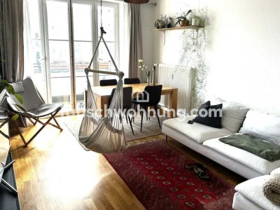 Tauschwohnung: Drei Seen fußläufig - helle Wohnung mit Dielen und Balkon