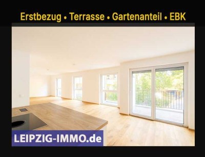 Familienwohnung am Park ** Terrasse ** Gartenanteil ** moderne Einbauküche * 2 Bäder
