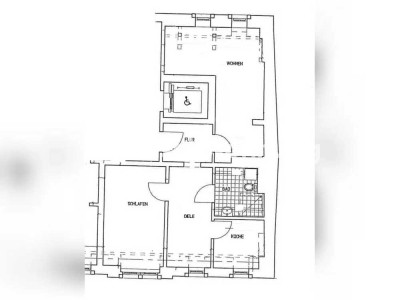 Tauschwohnung: Schöne 2.5 Zimmer Wohnung in der Neustadt in ruhiger Lage