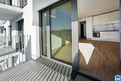 Sonnwendviertel: 1-Zimmer-Wohnung mit Balkon im 3. OG – Fitnessraum, Co-Working &amp; Rooftop-Terrasse inklusive!