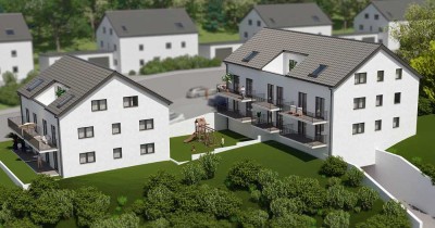 Moderner Neubau: 3-Zimmer Wohnung mit Terrasse und Gartenanteil