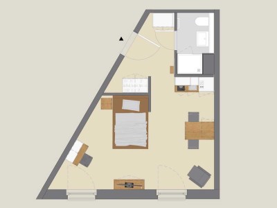 Das flexible Raumwunder - Top möbliertes Apartment mitten in Dortmund mit Interieur zum Wohlfühlen