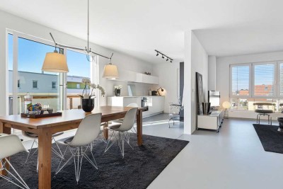 Moderne Penthouse-Wohnung mit Aufzug, zwei Dachterrassen und Carport in Bietigheim