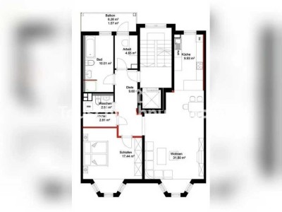 Tauschwohnung: Biete geräumige 2,5 Zimmer Wohnung in Bilk