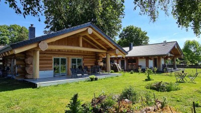 Grundstück mit Naturstammblockhaus in Fichtenhöhe OT Niederjesar