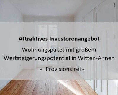 Attraktives Investorenangebot - Wohnungspaket mit großem Wertsteigerungspotential - Provisionsfrei