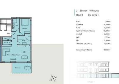 Neubauwohnung - zentrumsnah und doch im Grünen