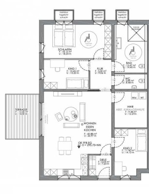 Top moderne 4-Zimmer Neubauwohnung mit Doppelhaushälften-Charakter in Lörrach/Binzen zum 01. 02.25