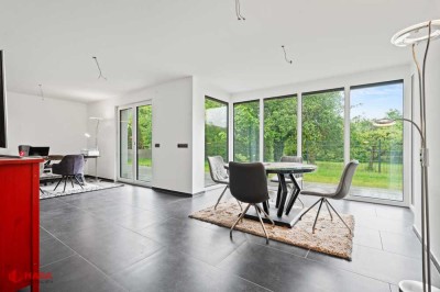 Erstbezug nach Neubau: 3,5 Zimmer Nord-/Westwohnung mit Terrasse und Gartenanteil