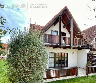 Gemütliche Doppelhaushälfte mit Garten, überdachter Terrasse und Balkon in ruhiger Lage bei Bamberg