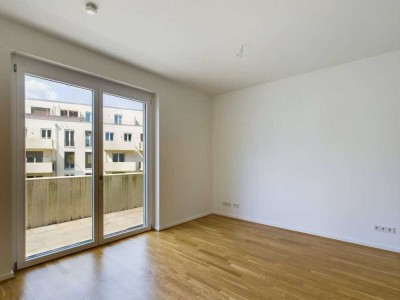 Moderne + großzügige 1-Zimmer-Wohnung mit Balkon zum Innenhof | barrierearm | MaryAnn