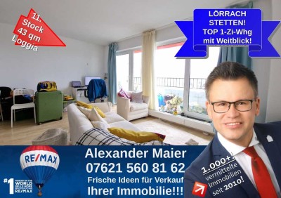 1-Zimmer-Wohnung mit Weitblick an der Schweizer Grenze!