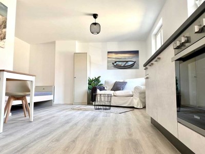 Apartment-Studio in ruhiger Lage, möbliert, inklusive Einbauküche