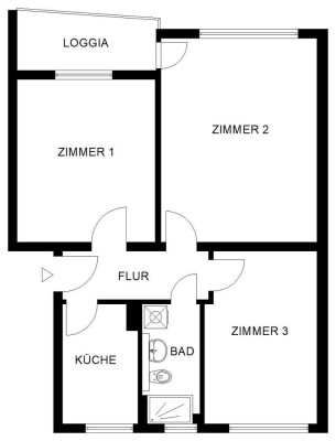 Schöne 3 Zimmer - Genossenschaftswohnung in Holweide