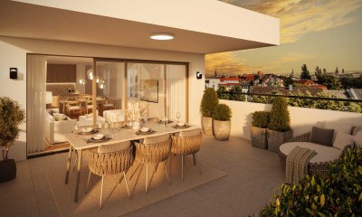 Penthouse mit Dachterrasse und Elbblick