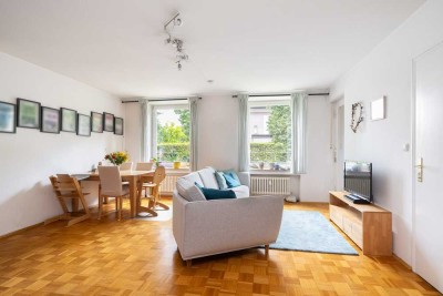 Attraktive, helle 3-Zimmer-Wohnung mit großer West-Loggia in ruhiger Wohnlage am Nymphenburger Kanal