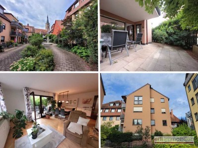 *Super schöne 3-Zi-EG-Whg mit TERRASSE, GARTEN, NEUEM BAD+TG-Stellplatz im Herzen von Schwabach *