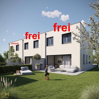 The Oasis! Wunderschönes Eckreihenhaus in Ödt, nahe dem Badesee: 5 Zimmer, Terrasse, Eigengarten, belagsfertig.