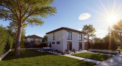 Energieeffiziente, moderne Stadtvilla – Galerie und Homeoffice inklusive