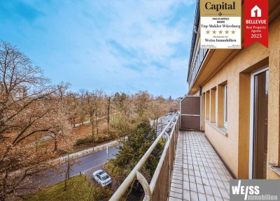 Leerstehende 3-Zimmer-Wohnung im 4.OG mit viel Potenzial, direkt am Ringpark