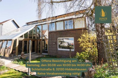 Besichtigung am Sa., 30.08. ab 10 Uhr! Familienglück mit Wintergarten & Gartenidylle, Hiddenhausen