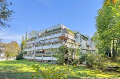 Für Käufer provisionsfrei! Freie 
2 Zi.-Wohnung mit Südwestterrasse 
in Harlaching am Isarhochufer