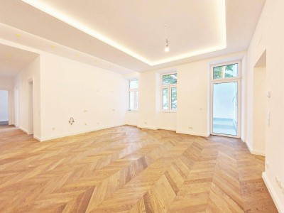 ++NEU++ HIGH-END Gartenseitiger 4-Zimmer große STILALTBAU Luxus-Erstbezug mit zwei Balkonen! BEST-Location NÄHE Urania! U-BAHN &amp; CAT