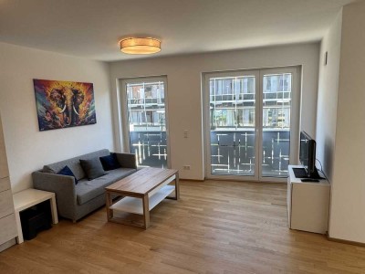 Hochwertiger Neubau, 1,5-Zimmer-Wohnung mit EBK, Möblierung, Bahnhof Ludwigsburg 5 Min. zu Fuß