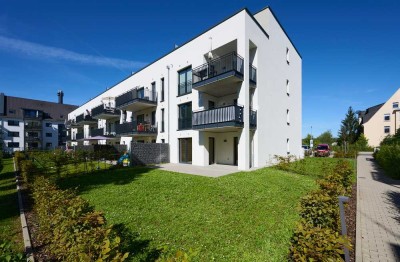 PIONEER PARK | Moderne Erdgeschosswohnung mit großer Terrasse – ideal für Tierliebhaber!