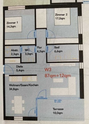 Neubau  3-Zimmer-Erdgeschosswohnung mit Einbauküche und  Garten in Böhringen