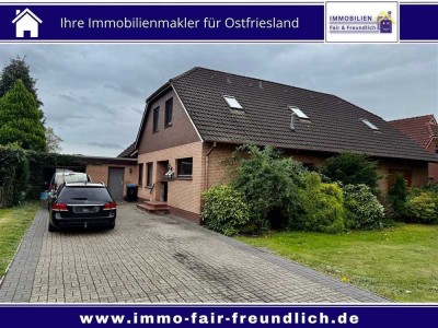 Traumhafte Erdgeschoss-Wohnung mit Kamin, Terrasse und Garage in Moormerland