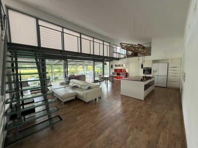 Exklusive möblierte 3-Raum-Terrassenwohnung mit luxuriöser Innenausstattung in Essen mit Ruhrblick