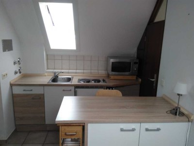 HELLE MÖBLIERTE 1-Zi.-DG-Wohnung mit EBK + Dachterrasse in Ostfildern