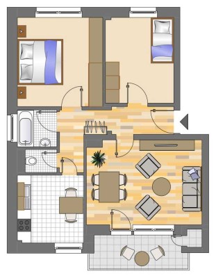Zugeschlagen! 3 Zimmer Ergeschoss Wohnung in Siegen-Dillnhütten