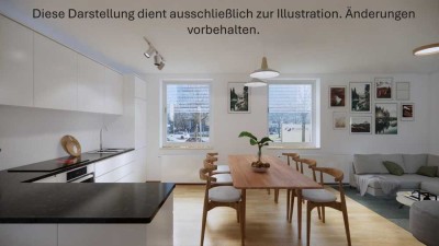 Preisreduktion! Stilvolle, kernsanierte 4,5 Zi.-Hochpaterre-Wohnung