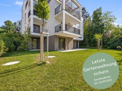 floé 225 - letzte freie Gartenwohnung: 3 Zimmerwohnung mit 3 Terrassen und 179m2 Eigengarten