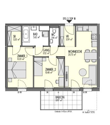 Moderne 3-Zimmer Neubauwohnung mit Balkon in Wien Floridsdorf (Erstbezug)