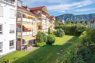 Sie sind über 60 Jahre? Seniorenwohnung mit Balkon und Alpenpanorama – Betreutes Wohnen in Füssen