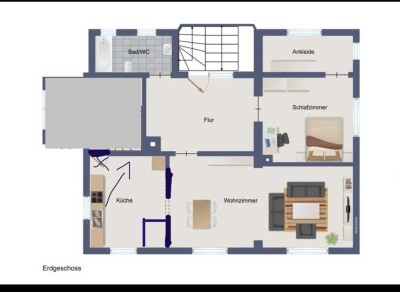 Vollständig renovierte 3,5-Zimmer-Wohnung mit EBK in Leun